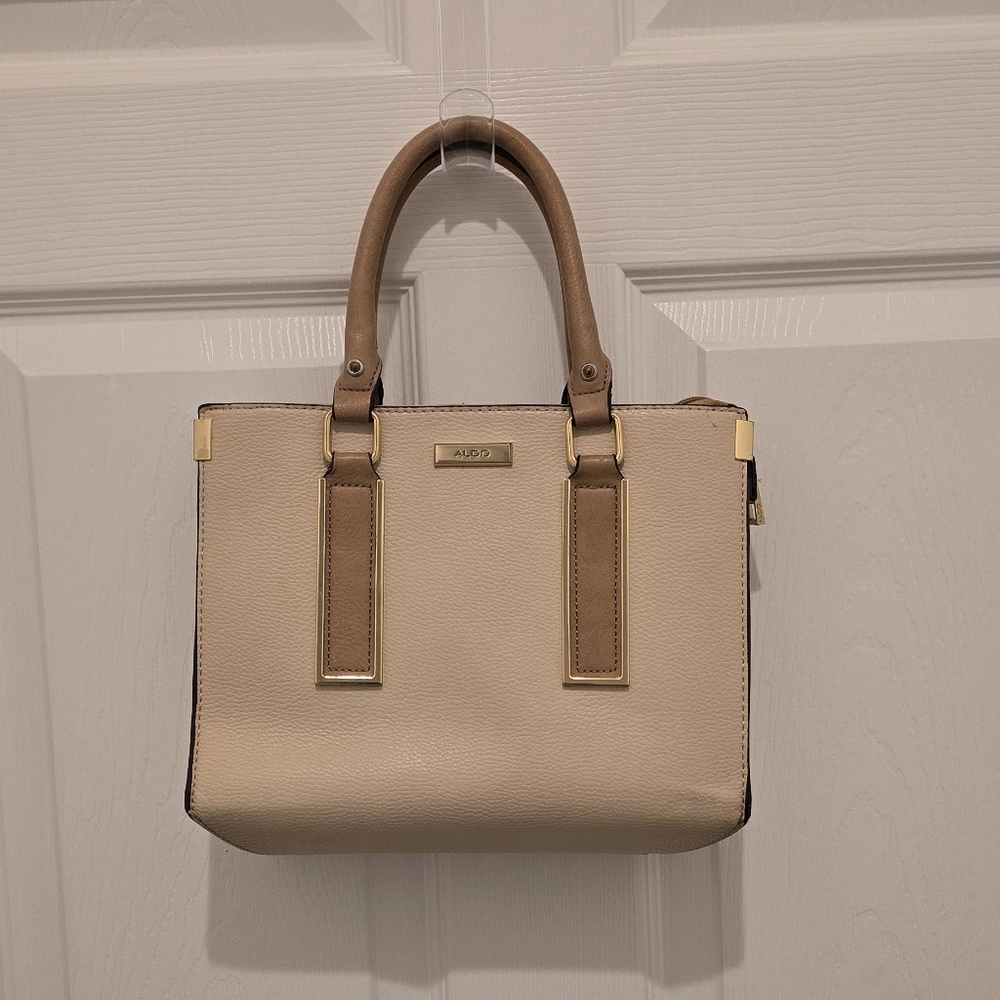 Small Aldo cream and white handbag